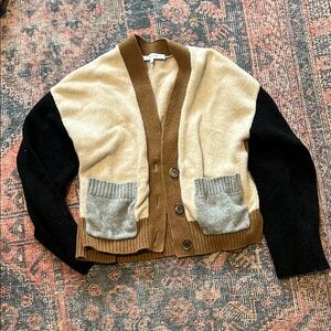 Frame Cashmere Colorblock Cardigan